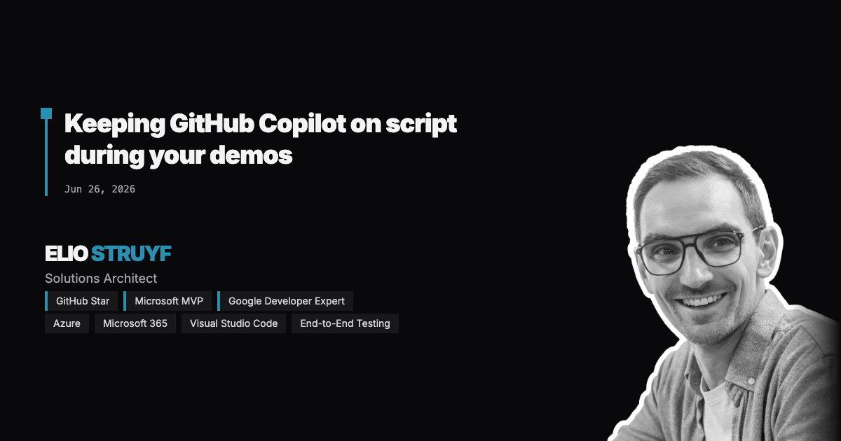 Keeping GitHub Copilot on script during your demos