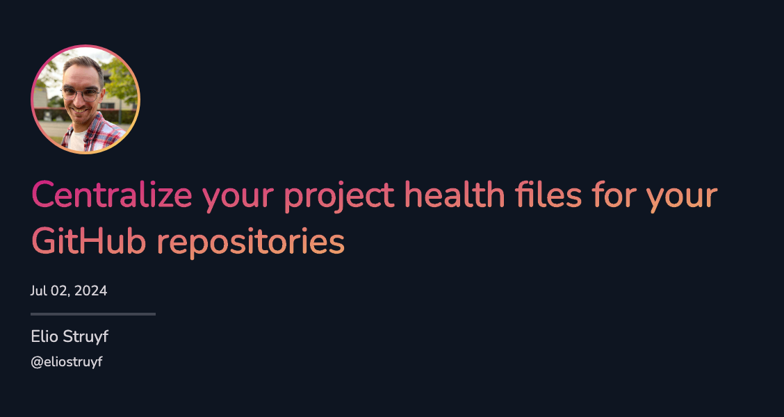 Centralize your project files for your GitHub repositories Centralize your project files for your GitHub repositories
