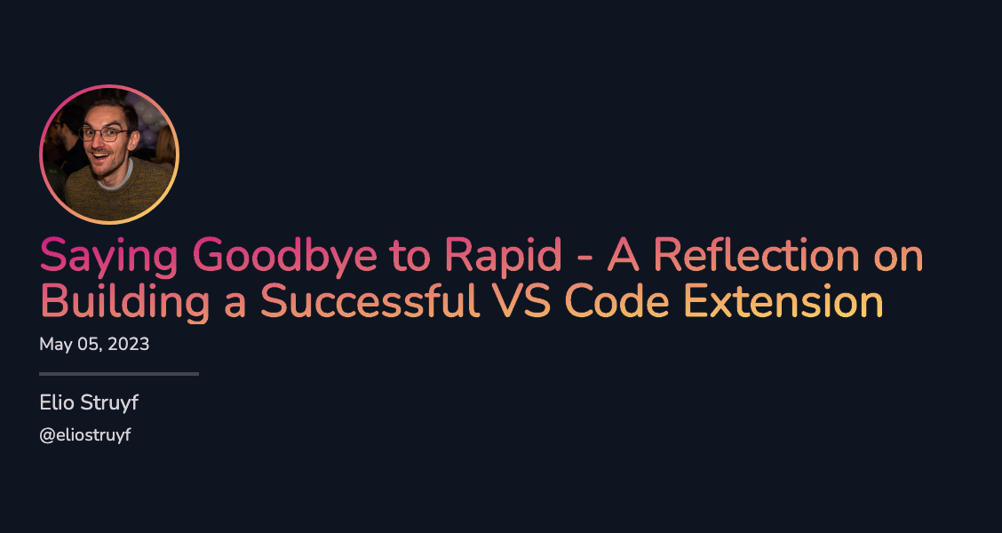 Saying Goodbye to Rapid
