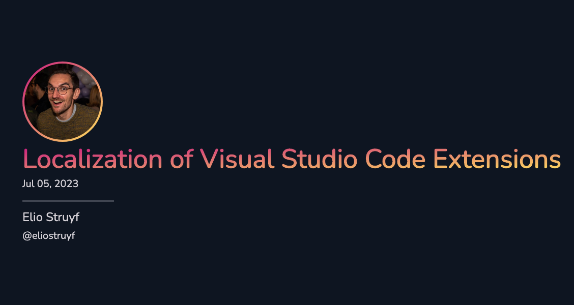 Localization of Visual Studio Code Extensions
