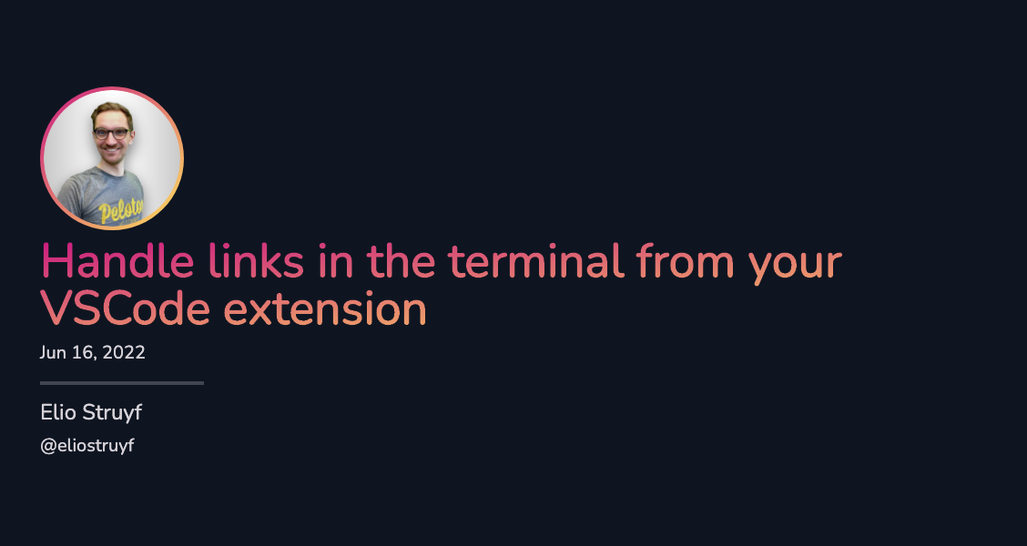 Handle links in the terminal from your VSCode extension
