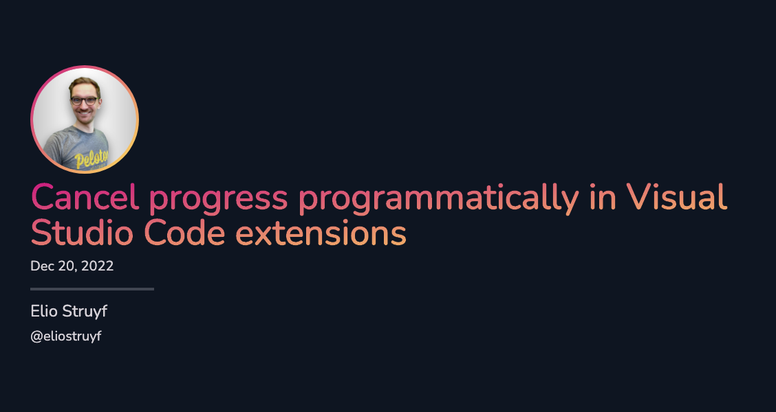 Cancel progress programmatically in VS Code extensions