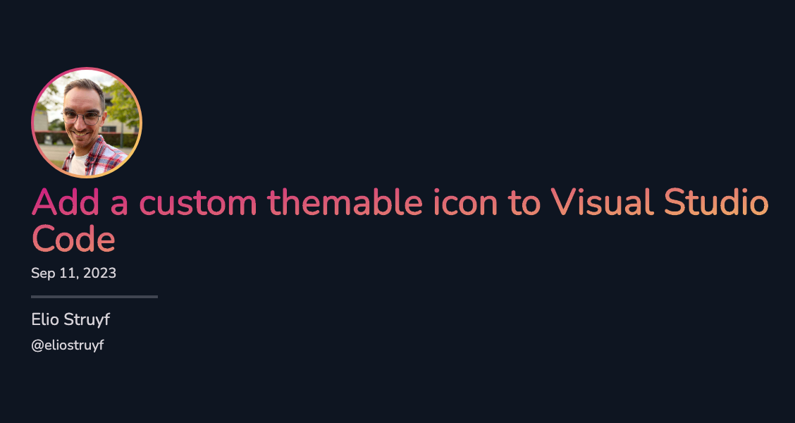 Add a custom themable icon to Visual Studio Code