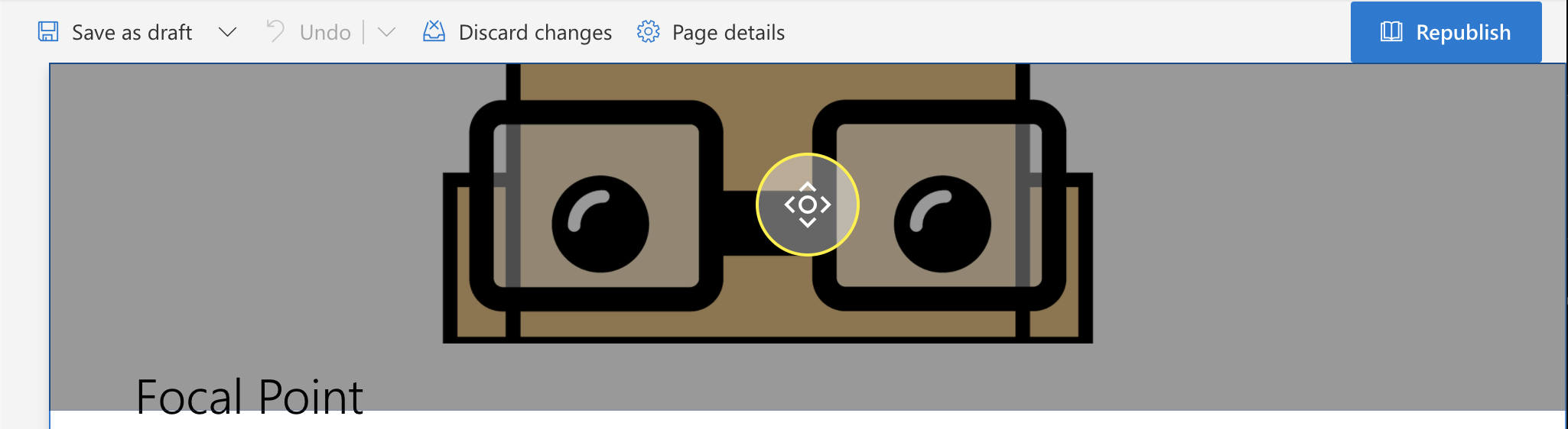 Header image with focal point