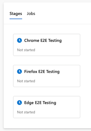 Stages for each browser