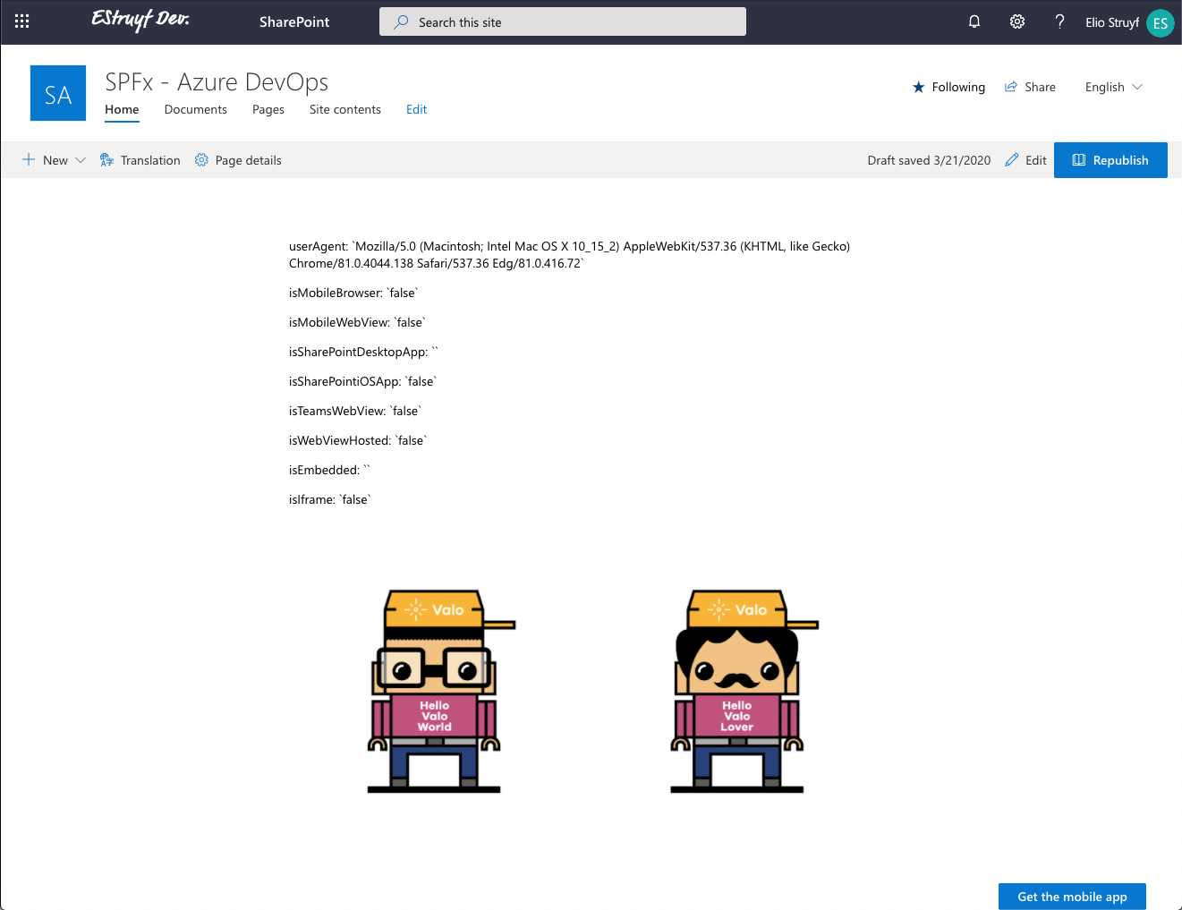 Page loaded in a browser
